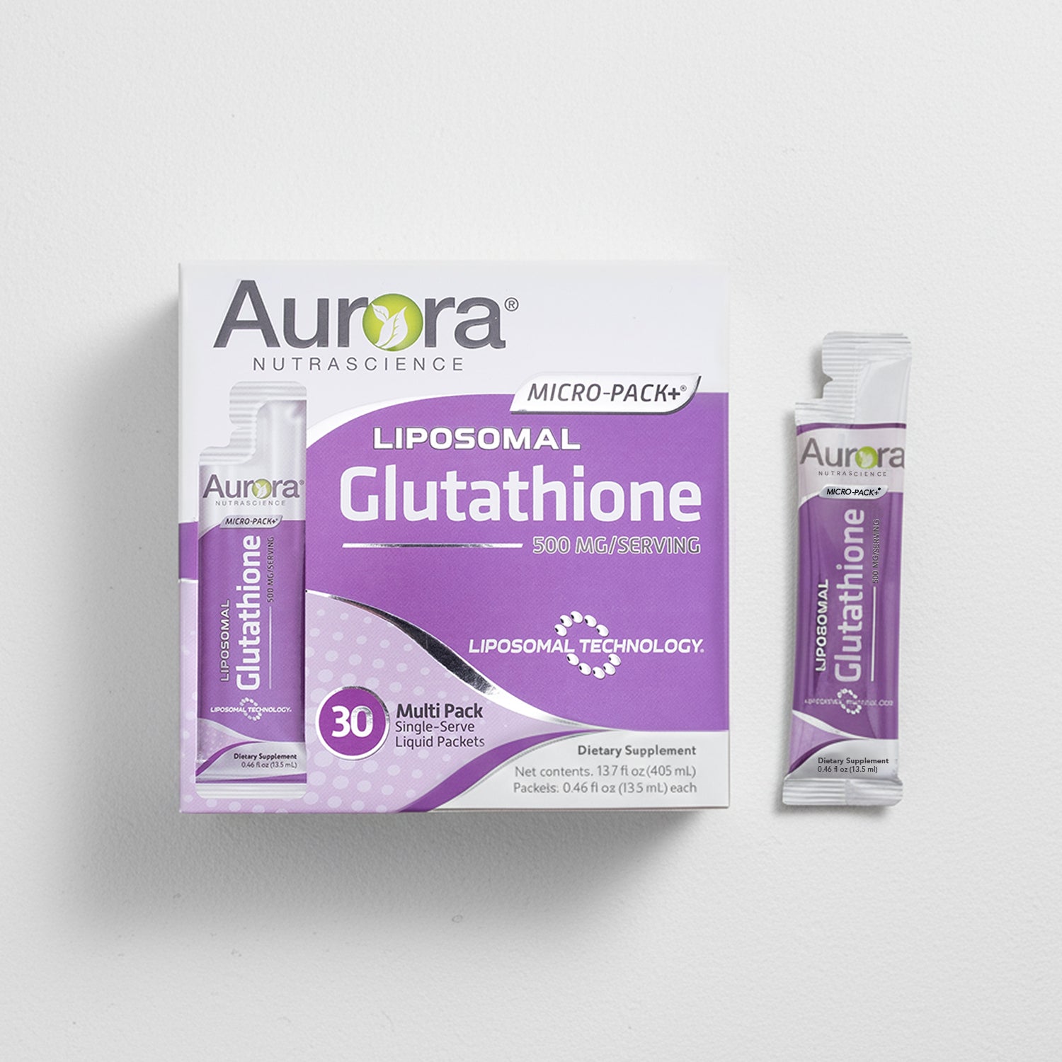 Glutathione 500 mg | 30 Pack Detox & Skin Support Aurora Glutathione 500 mg | 30 Pack Detox & Skin Support Aurora