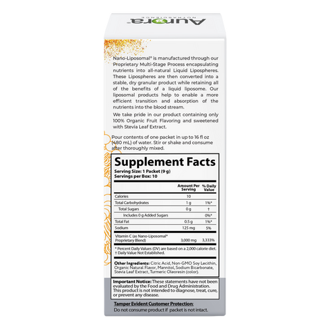 Nano-Liposomal Vitamin C Drink Mix Powder 3000 mg - 10 pack