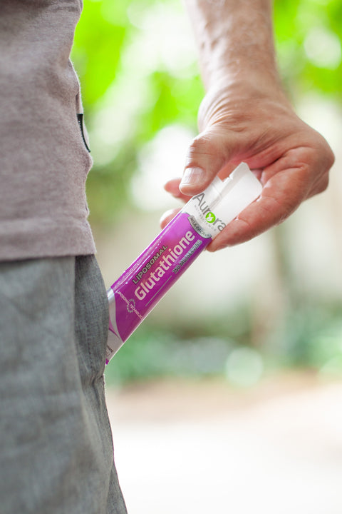 Pocket sized Aurora Liposomal Glutathione by Vida Lifescience