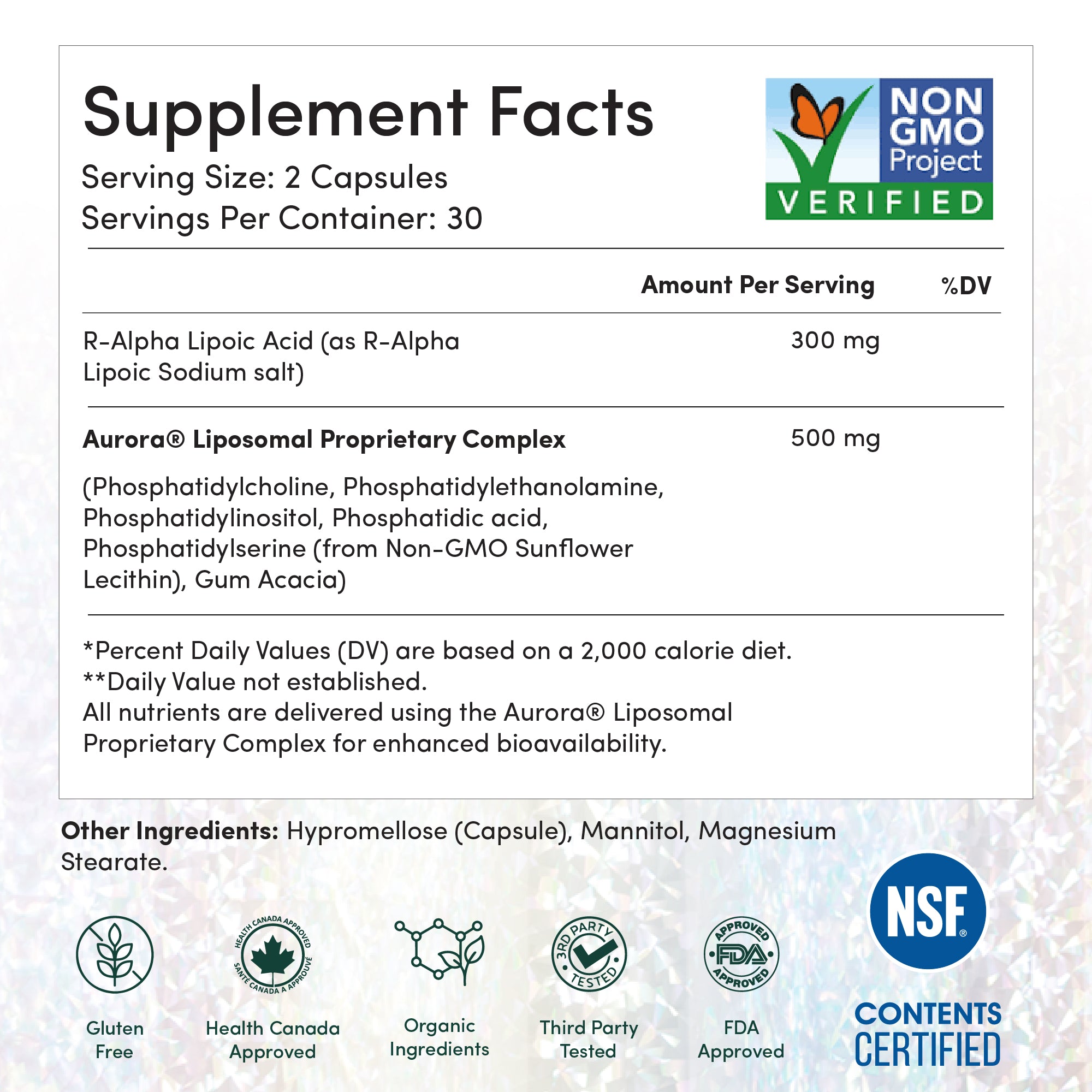 Liposomal R-ALA Capsules – Aurora