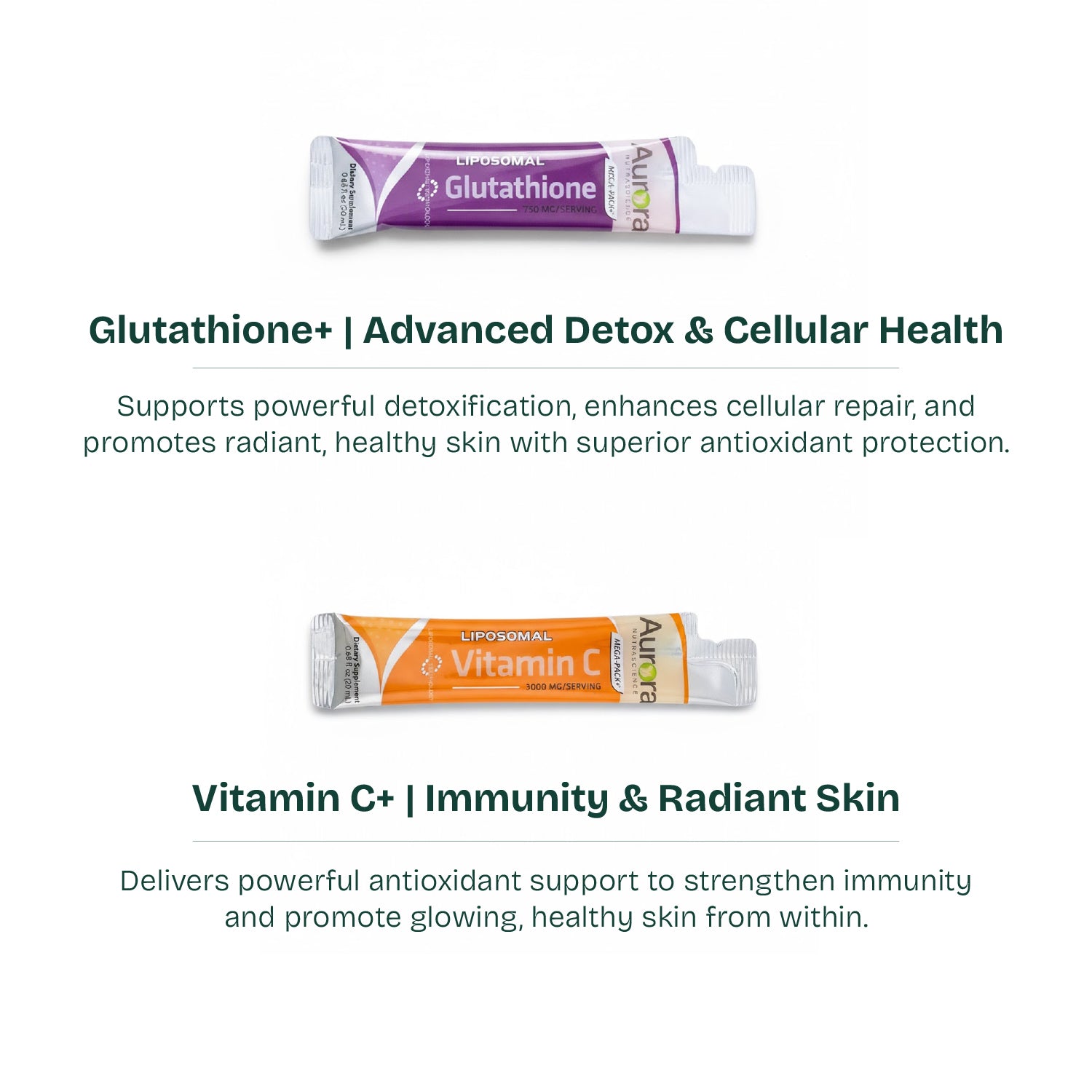Immunity Boost Duo | Glutathione + Vitamin C Power Aurora Immunity Boost Duo | Glutathione + Vitamin C Power Aurora